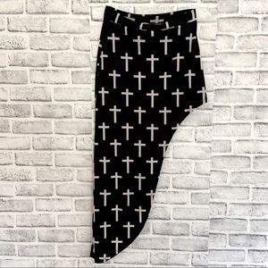 👍 Suede Asymmetric skirt side slip Maxi M